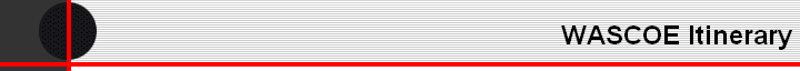 WASCOE Itinerary